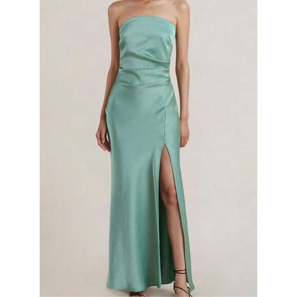 Bec + Bridge Symone Strapless Dress Moss Green - Picture 1 of 8